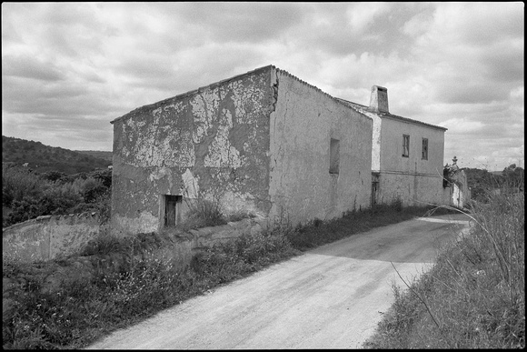 house en route to free camping spot, portugal 1986