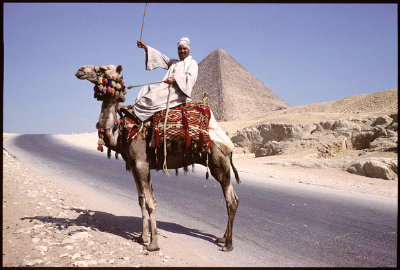 at the pyramids, giza, egypt 1987