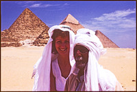 sue with some geezer at giza