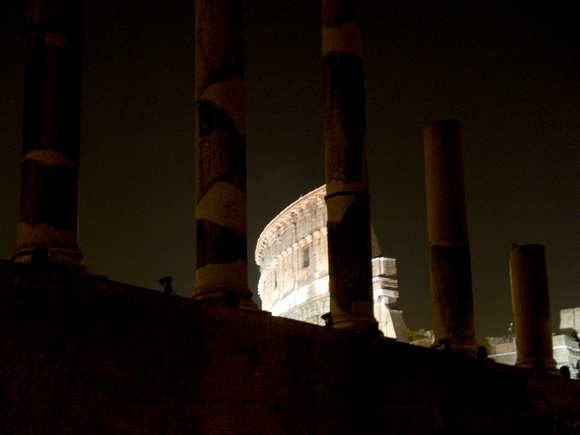 the forum by night, rome
